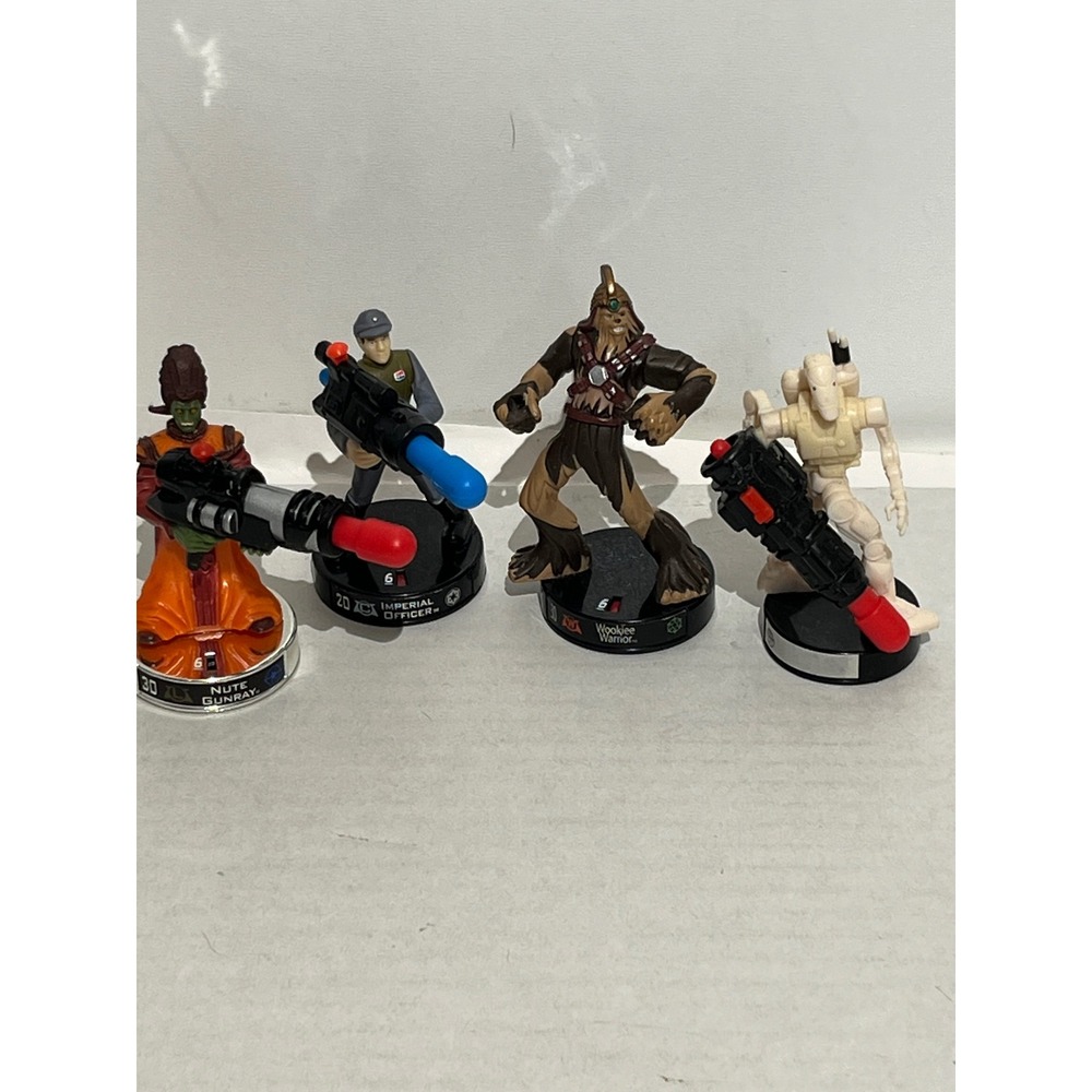 Star Wars Attacktix Figure Lot Nute Gunray Imperial Officer Wookiee Battle Droid
